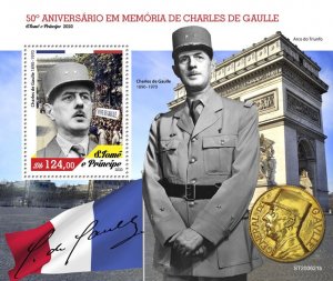 SAO TOME - 2020 - General Charles de Gaulle - Perf Souv Sheet -Mint Never Hinged