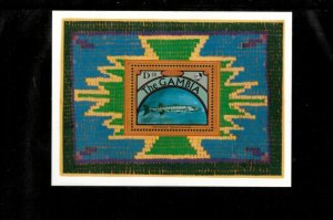 Gambia 1992 - Fish - Souvenir Stamp Sheet - Scott #1130 - MNH