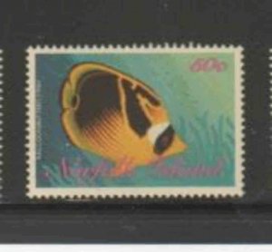 NORFOLK ISLAND #650 1998 50c RACOON BUTTERFLY FISH MINT VF NH O.G