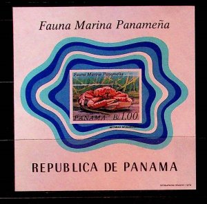 PANAMA Sc 553 NH SOUVENIR SHEET OF 1976 - SEA LIFE