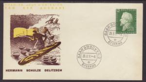 Saar 316 Delitzsch 1958 U/A FDC