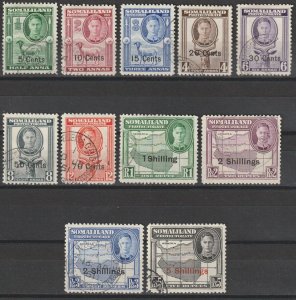 SOMALILAND 1951 SG 125/35 USED Cat £50