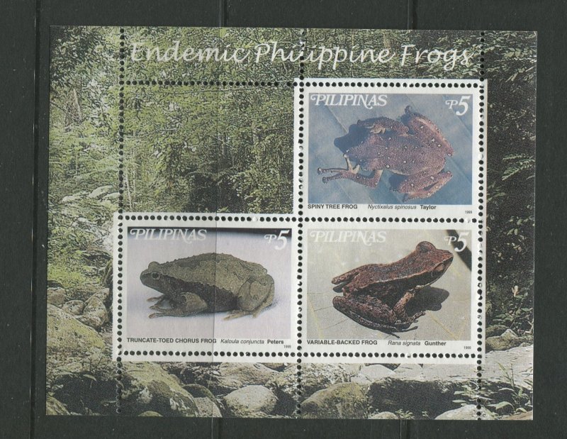 STAMP STATION PERTH Philippines #2613 Frogs Souvenir Sheet MNH CV$6.00