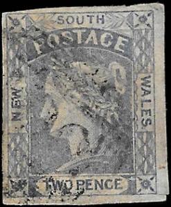 1852 NEW SOUTH WALES SC# 14b USED Ng CV $90 SOUND