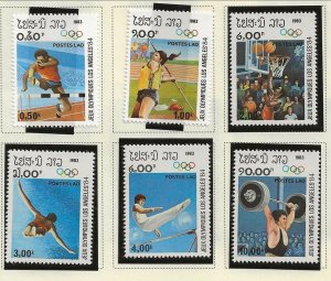 LAOS Sc 429-35 NH issue of 1983 - SET+S/S - OLYMPICS