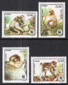 Algeria 872-875 Monkeys MNH VF