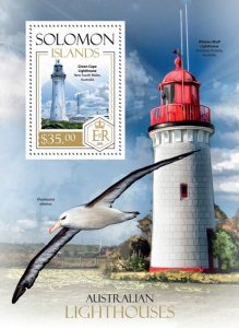 SOLOMON IS. - 2013 - Australian Lighthouses - Perf Souv Sheet -Mint Never Hinged