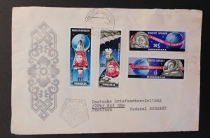 1961 Ulan Bator Mongolia First Day Cover FDC Bad Ems Germany Space Exploration