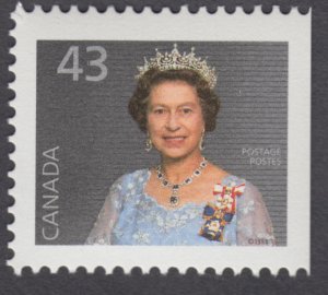 Canada - #1358as 43c Queen Elizabeth II Definitive Booklet Stamp - MNH