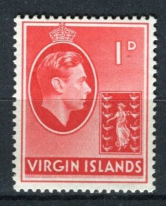 BRITISH VIRGIN ISLANDS; 1938 early GVI issue fine Mint hinged 1d. value