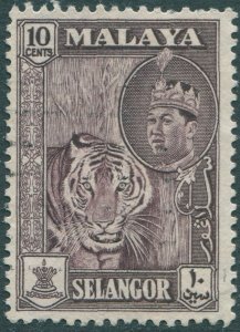 Malaysia Selangor 1961 SG134 10c Tiger FU