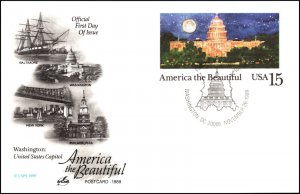 Scott UX138 15 Cents America The Beautiful Postcard Artcraft FDC Unaddressed