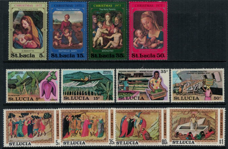 St. Lucia #341-8,51-4* NH  CV $3.40