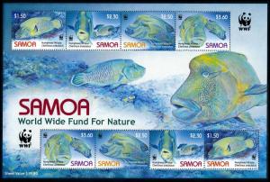 [78652] Samoa 2006 Marine Life Fish WWF Full Sheet MNH