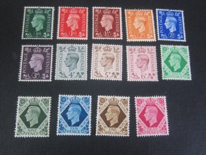 United Kingdom 1937 Sc 235-242 set MH