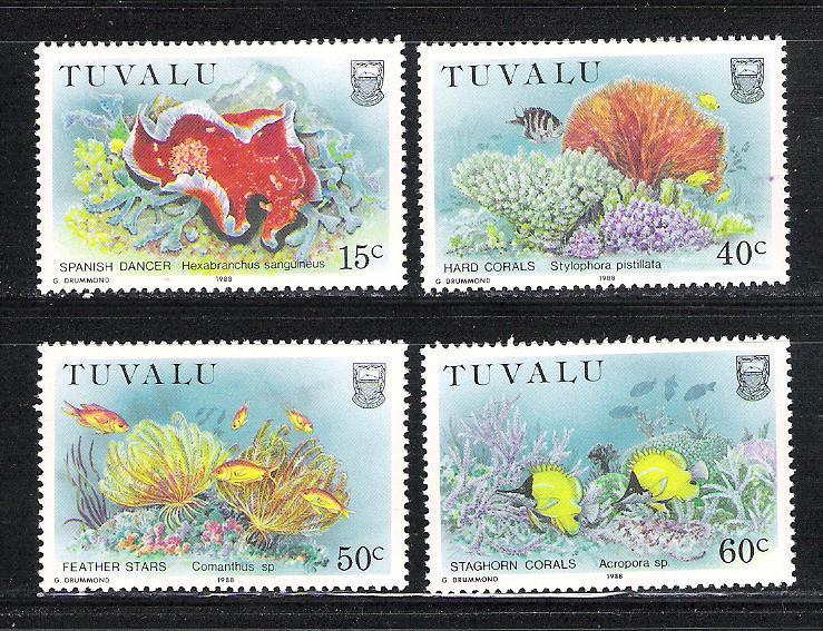 Tuvalu 465-68 MNH Marine Life scv 6.40