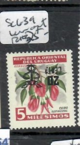 URUGUAY SC 639 VARIETY INVERTED OVEPRINT     MNH   P0303H