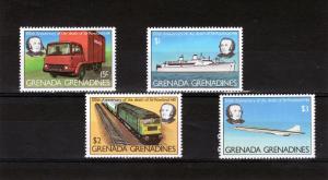 Grenada Grenadines 1979 Trains-Concorde set (4) Perforated mnh.vf