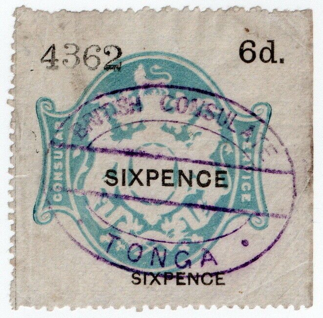 (I.B) QV Revenue : Consular Service 6d (Tonga)