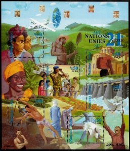 United Nations, Geneva #361 MNH Sheet - The UN in the 21st Century