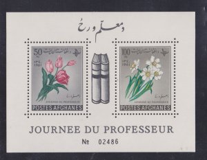 Afghanistan Stamps: 1961 Teachers Day; #545-546 var; Perf. Souvenir Sheet/2; MNH