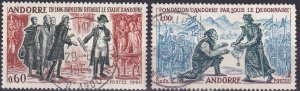 Andorra (Fr) #159-60  F-VF Used CV $45.00 (Z9625)