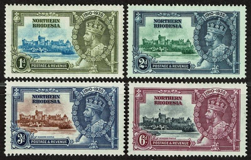 Northern Rhodesia 18-21 MNH - King George V  KGV - 1935