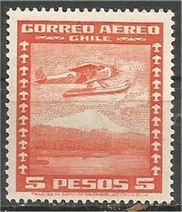 CHILE, 1935  used 5p ,Airplane Scott C43