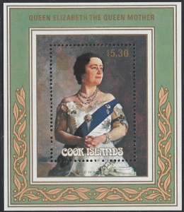 Cook Islands #875 MNH ss, Queen Mother's 85th birthday, issued 1985