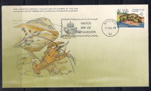 Spain FDC card Sc 2159 Cousteau Soc.  Crayfish L38