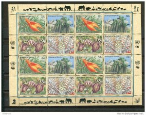 UN 1996 The complete set of all three offices(NY  Geneva & Vienna) (3) Sheets MN