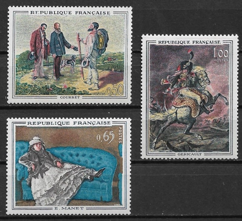 1961 France 1049-51 complete Art set of 3 MNH