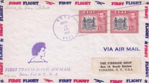 1944, 1st Flt, AAMS F19-21c, Suva, Fiji to San Francisco, CA (1288)