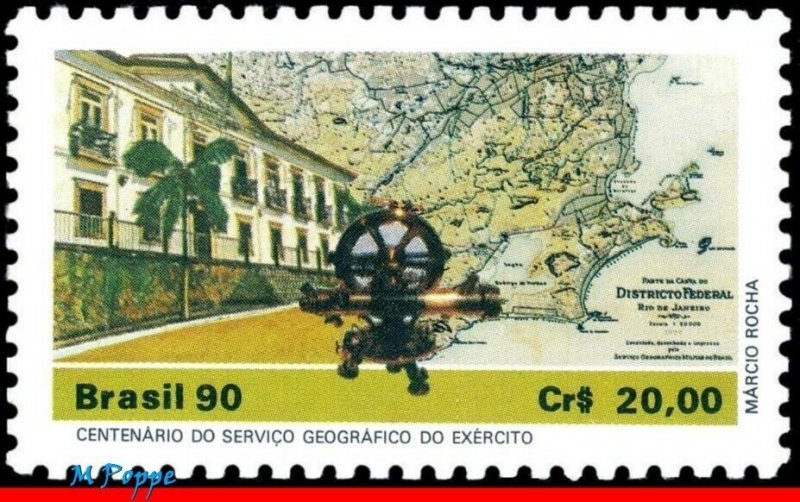 2250 BRAZIL 1990 ARMY GEOGRAPHICAL SERVICE, MAPS, MI# 2363 RHM C-1686, MNH