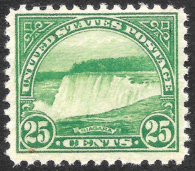 #568 VF MNH OG PERF 11 25c NIAGARA FALLS-NICE DARK SHADE! (REM #568-386)