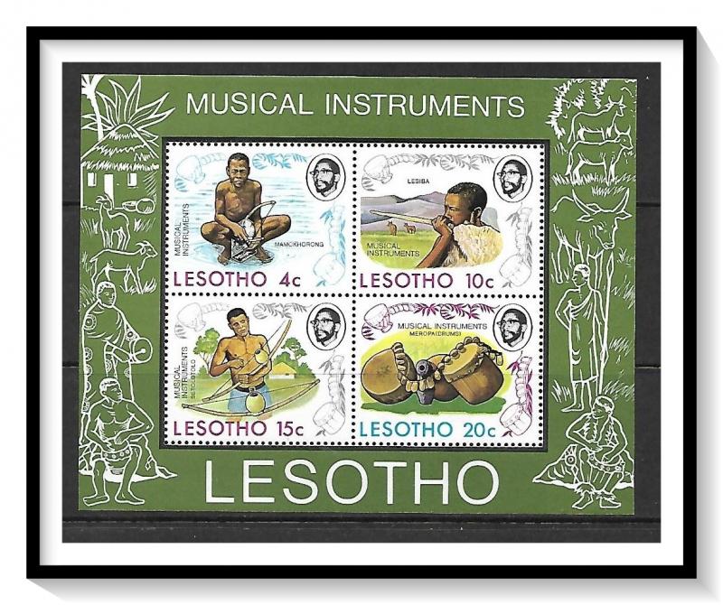 Lesotho #177a Musical Instruments Souvenir Sheet MNH