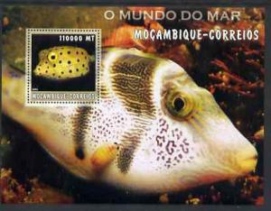 Mozambique 2002 Tropical Fish #2 perf s/sheet containing ...