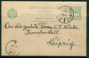 Hungary H & G # 24, pse postal card, used, issued 1900