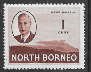 North Borneo # 244 1c Geo VI  Mountain       (1) Unused LH