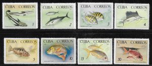 Cuba 1047-1054 Fish in National Aquarium set MNH Scott c.v. $11.80