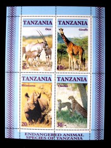 TANZANIA - SCOTT#319-322a - MIN SHEETS, SOUVENIR SHEET - MNH - CAT VAL $10.85