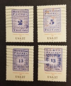 US Scott # 3694a-d Hawaiian Missionary Complete set of 4 used stamps T4647