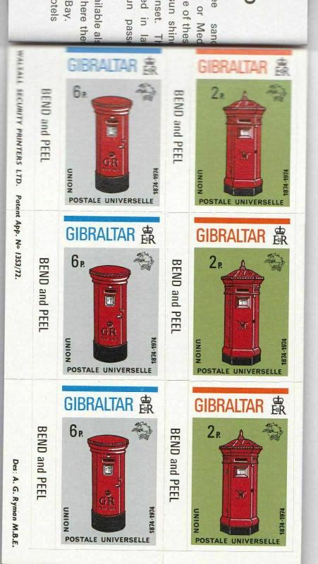 GIBRALTAR 74 STAMP BOOKLET  UNMOUNTED MINT