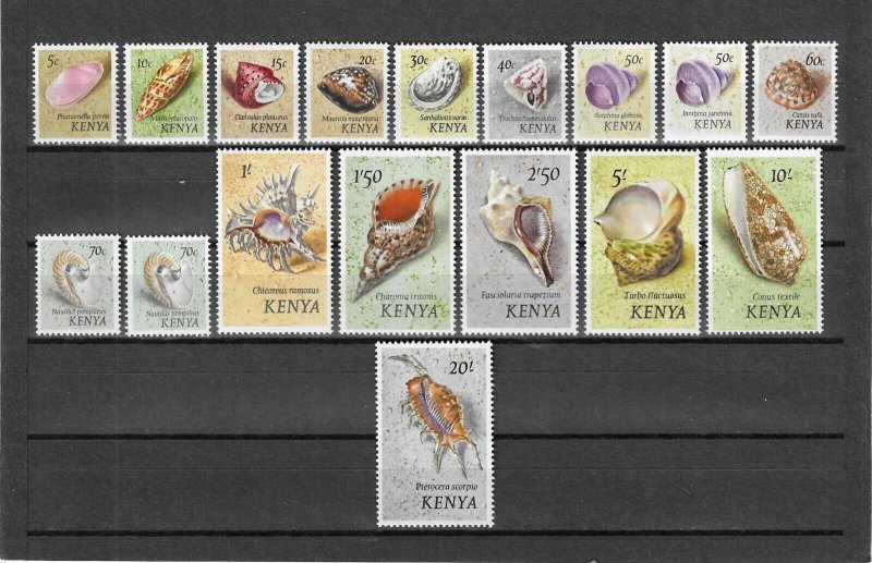 KENYA 1971 SG 36/52 MNH Cat £30 