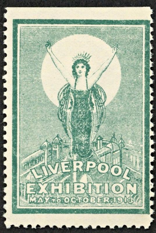 1913 GREAT BRITAIN LIVERPOOL EXHIBITION  MNH  Poster Stamp
