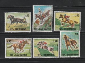 San Marino 627-632 Set MH Horses