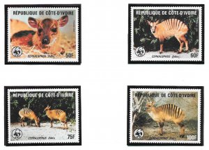 IVORY COAST SC 764-77 NH issue of 1985  - WWF - ANIMALS