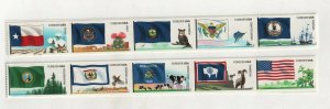 USA 2011 strip of 10 coil stamps Flags SG5148-5157 Scott 4322b mint 