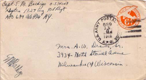 United States, U.S. A.P.O.'s, India, Airmail, Postal Stationery