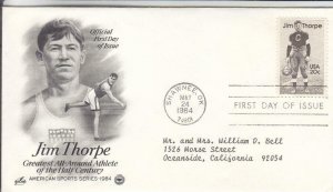 1984, Jim Thorpe, Artcraft/PCS, FDC (E8505)